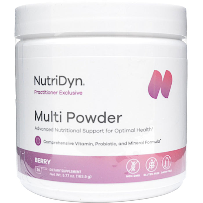 NutriDyn Multi Powder, 5.77 oz, front of canister