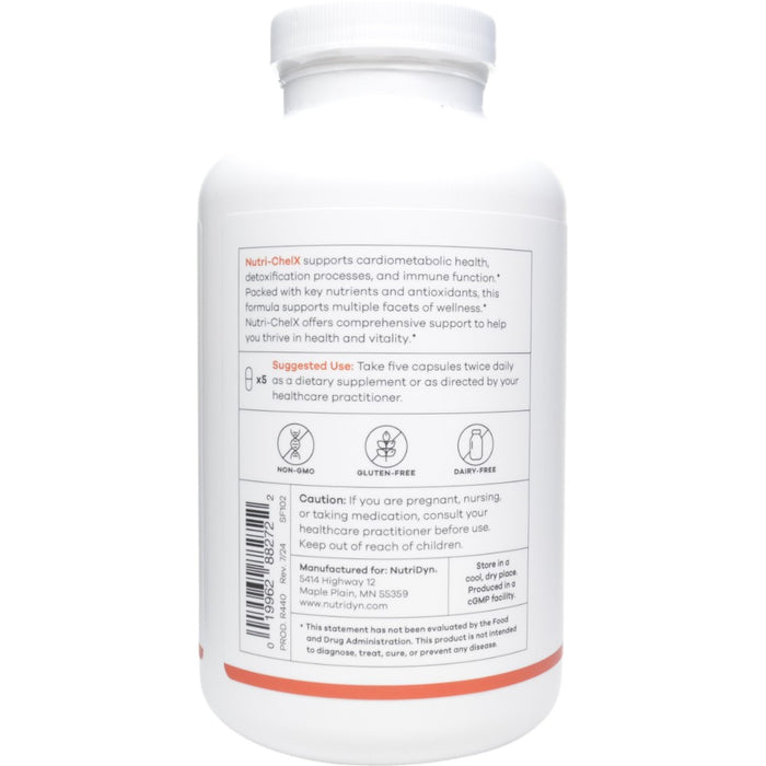 NutriDyn Nutri-ChelX 300 capsules suggested use label