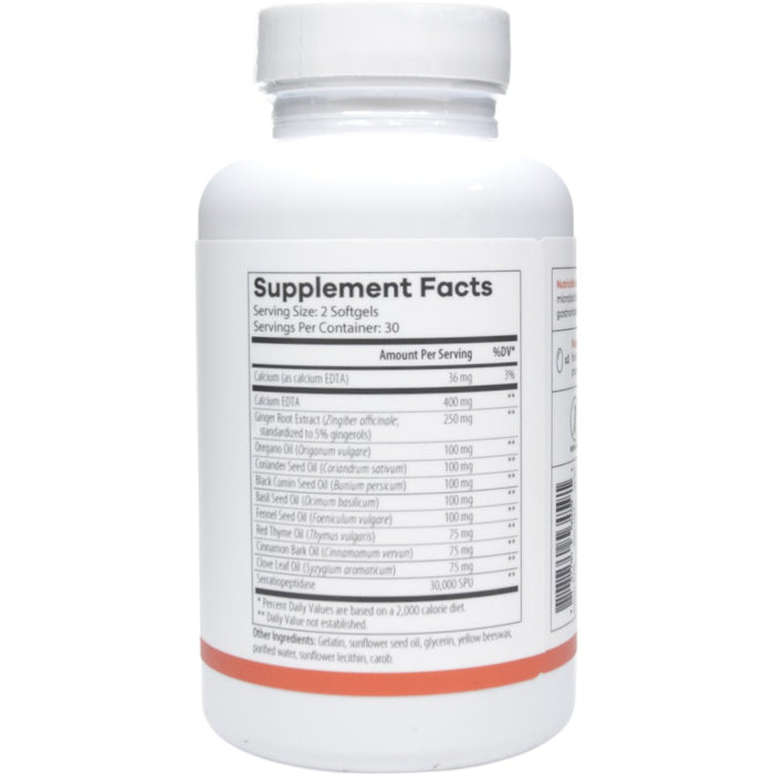 NutriDyn Nutricidin 60 softgels supplement facts label