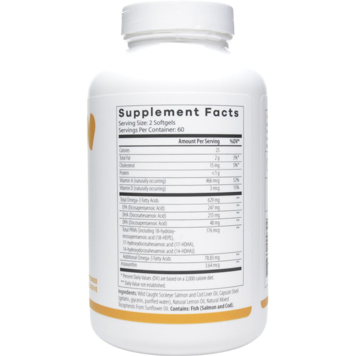 NutriDyn Omega Pure Complete 120 softgels supplement facts label