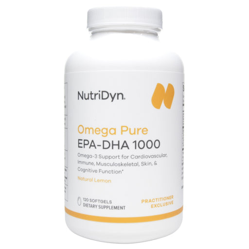 NutriDyn Omega Pure EPA-DHA 1000, 120 softgels, front of bottle