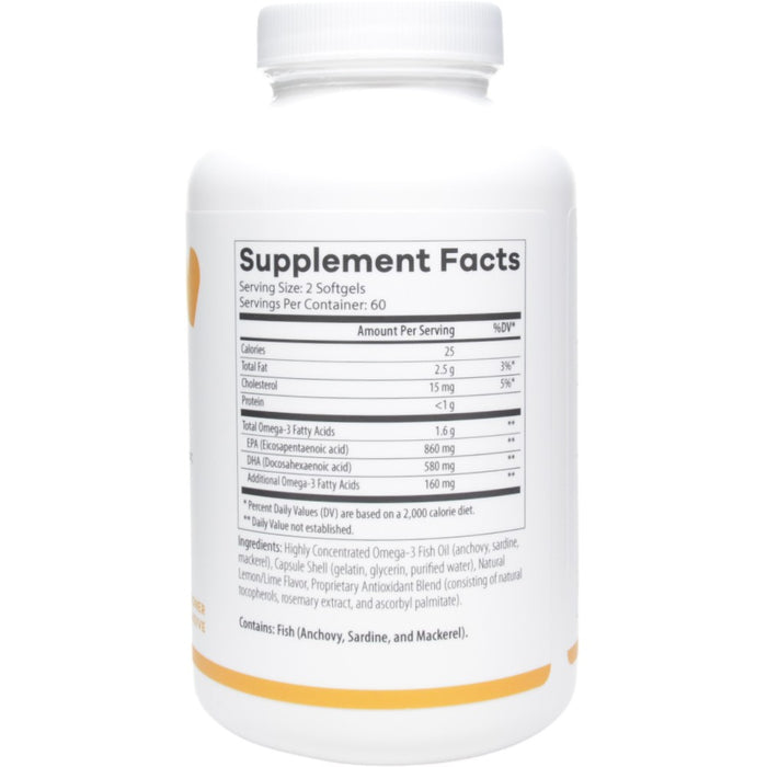 NutriDyn Omega Pure EPA-DHA 720 120 softgels supplement facts label