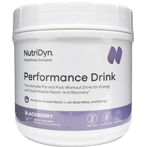 NutriDyn Performance Drink powder, front of canister