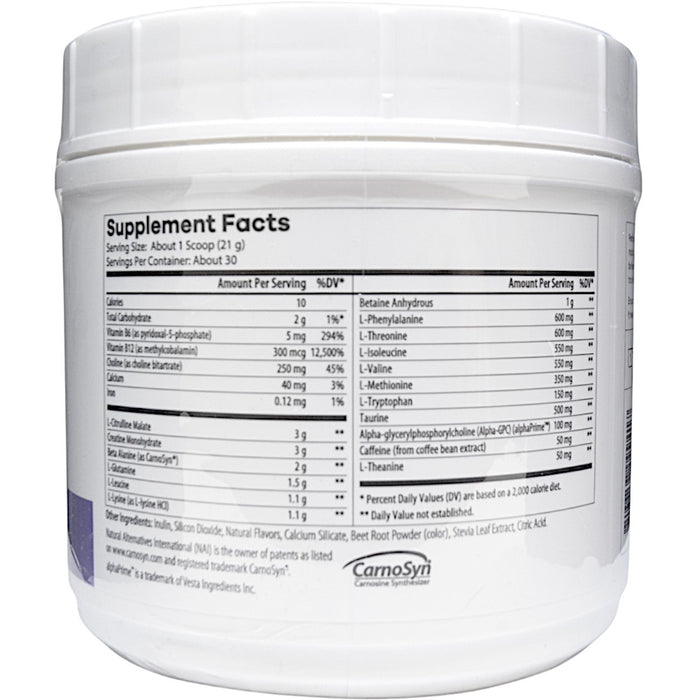 NutriDyn Performance Drink powder supplement facts label
