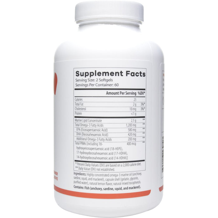 NutriDyn PRM Resolve 120 softgels supplement facts label