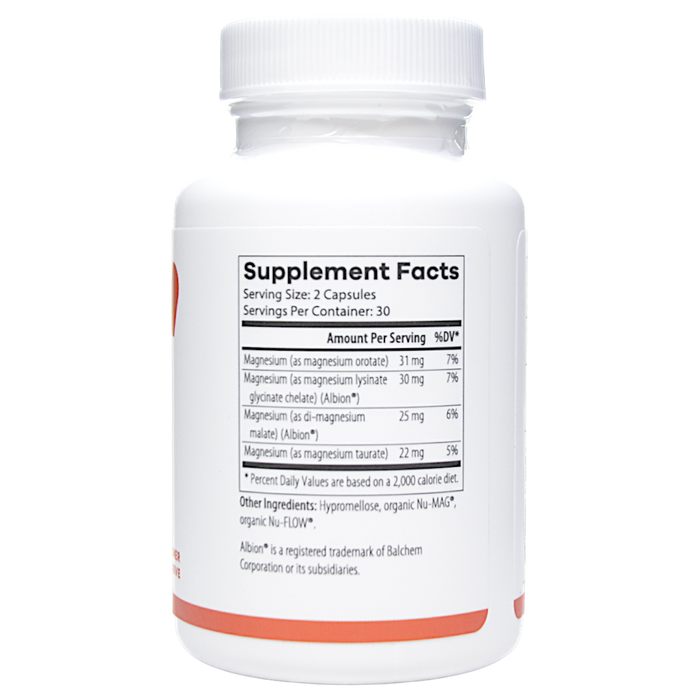 NutriDyn QuadMag 60 capsules supplement facts label