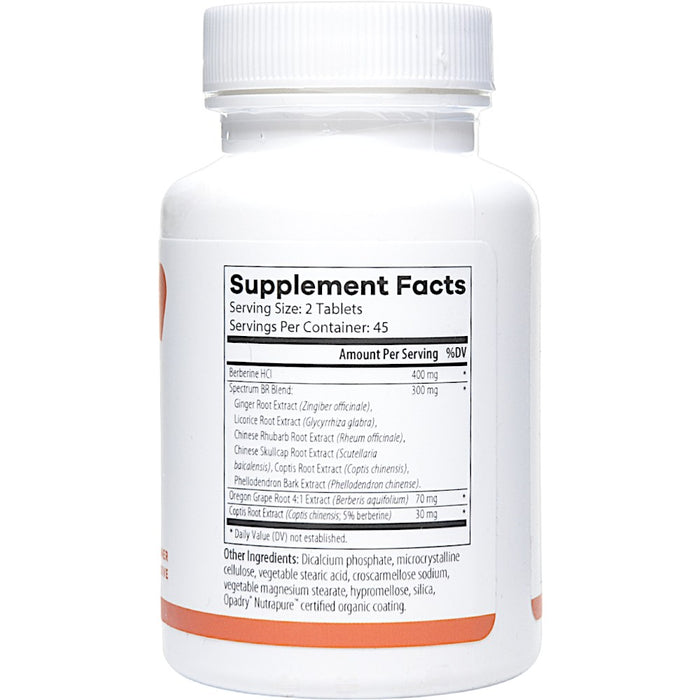 NutriDyn Spectrum BR 90 tablets supplement facts label