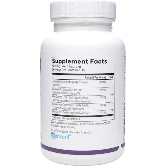 NutriDyn Stress Essentials Balance 90 capsules supplement facts label