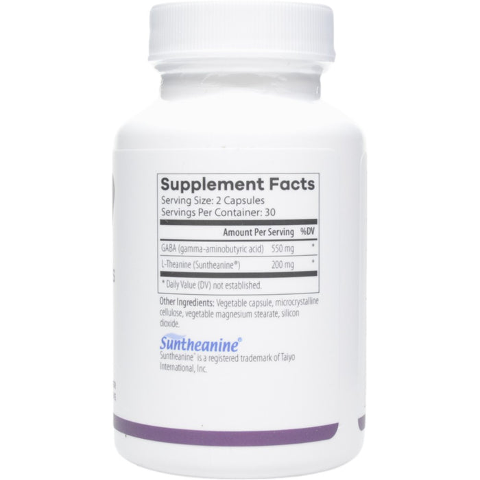 NutriDyn Stress Essentials Calm 60 Vegetarian capsules supplement facts label