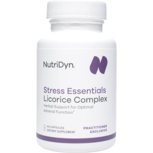 NutriDyn Stress Essentials Licorice Complex, 60 capsules, front of bottle
