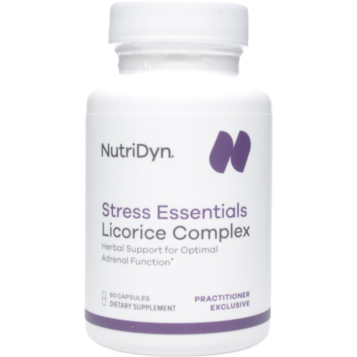 NutriDyn Stress Essentials Licorice Complex, 60 capsules, front of bottle