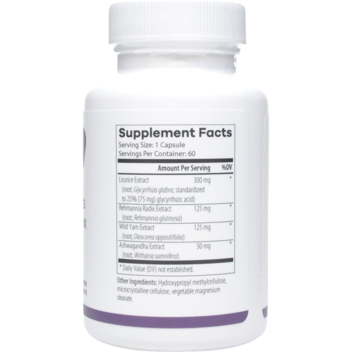 NutriDyn Stress Essentials Licorice Complex 60 capsules supplement facts label