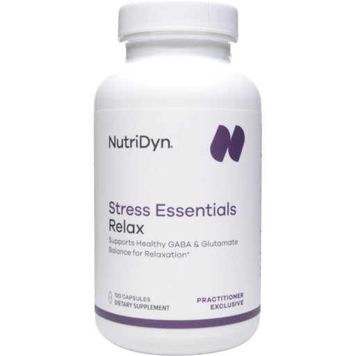 NutriDyn Stress Essentials Relax, 120 capsules, front of bottle