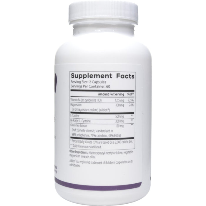 NutriDyn Stress Essentials Relax 120 capsules supplement facts label