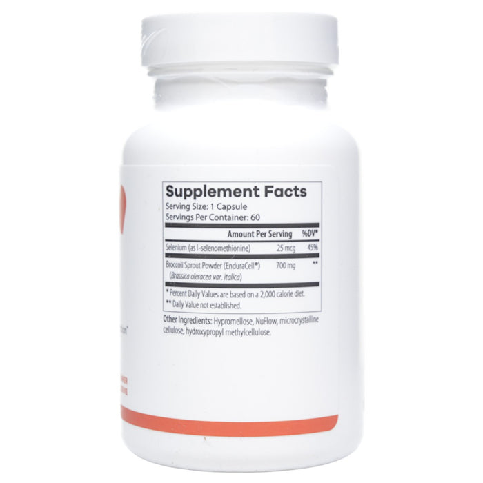 NutriDyn Sulforaphane Complex 60 capsules supplement facts label