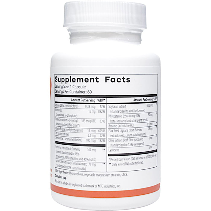 NutriDyn Testro Balance 60 capsules supplement facts label