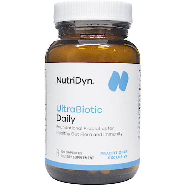 NutriDyn UltraBiotic Daily, 120 capsules, front of bottle