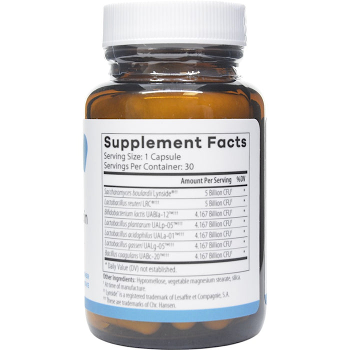 NutriDyn UltraBiotic Daily Multi-Strain 30 capsules supplement facts label