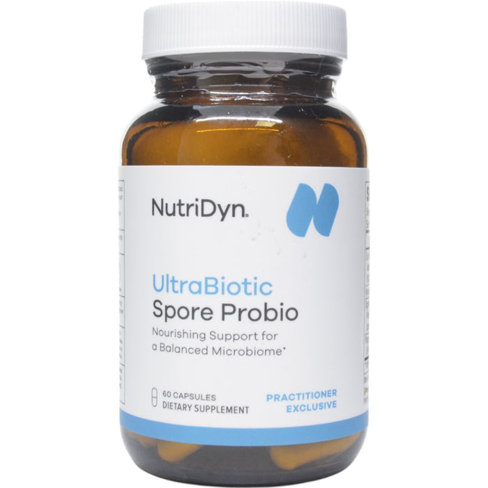 NutriDyn UltraBiotic Spore Probio, 60 capsules, front of bottle