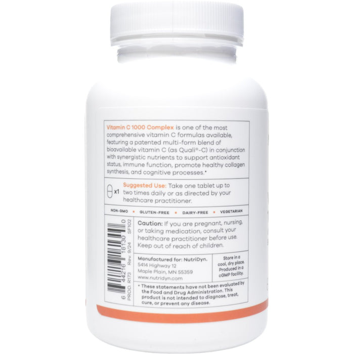 NutriDyn Vitamin C 1000 Complex 90 tablets suggested use label