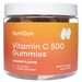 NutriDyn Vitamin C 500 Gummies Orange Flavor 90 count, front of jar