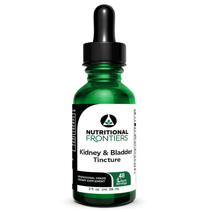 Nutritional Frontiers Kidney & Bladder Tincture, 2 fl oz, front of dropper bottle