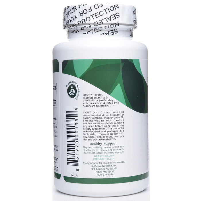 Olive Leaf Extract 750 mg 120 capsules by BioActive Nutrients