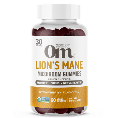 Om Mushroom Lion's Mane Mushroom Gummies 1000 mg 60 gummies