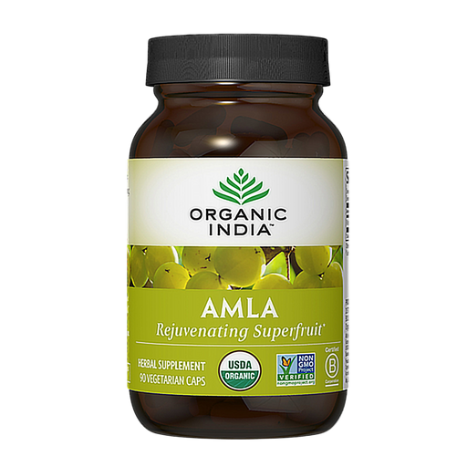 Organic India Amla, 90 veg capsules, front of bottle