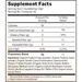 Organic India Psyllium Pre & Probiotic Fiber Orange supplement facts label