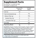 Organic India Psyllium Pre & Probiotic Fiber Original supplement facts label