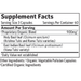 Organic India Tulsi Holy Basil 180 veg capsules supplement facts label