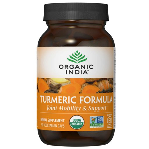 Organic India Turmeric Formula, 90 veg capsules, front of bottle