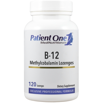 Patient One B-12 Methylcobalamin Fast Melt Lozenges, 120 lozenges, front of bottle