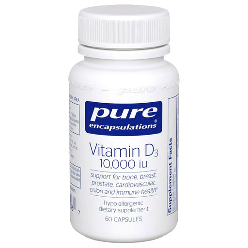 Pure Encapsulations, Vitamin D3 10,000 IU 60 capsules