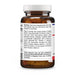 An amber brown supplement bottle with a white cap, showing the front label with text about taking three capsules daily. The label includes a small red, white, and blue vertical stripe on the right side.