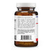 An amber plastic bottle of Power-E dietary supplement with a white cap, showing the back label with directions, a nutrition facts panel, QR code, and barcode on a white background.