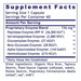Premier Research Labs Digestase-SP 60 capsules supplement facts label