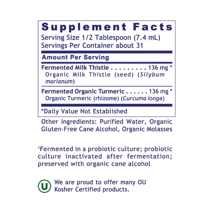 Premier Research Labs Fermented Liver-ND 8 fl oz supplement facts label