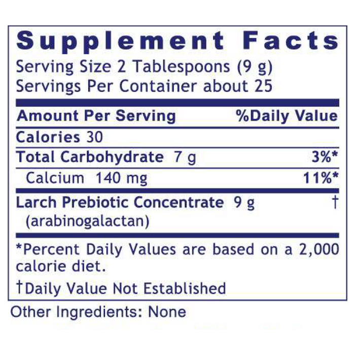 Premier Research Labs Galactan 8 oz supplement facts label