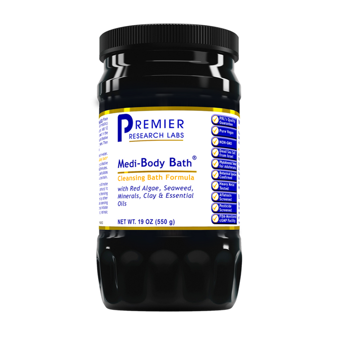 Premier Research Labs Medi-Body Bath, 19 oz, front of jar