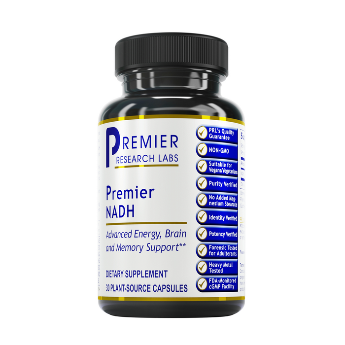 Premier Research Labs Premier NADH 10 mg, 30 capsules, front of bottle