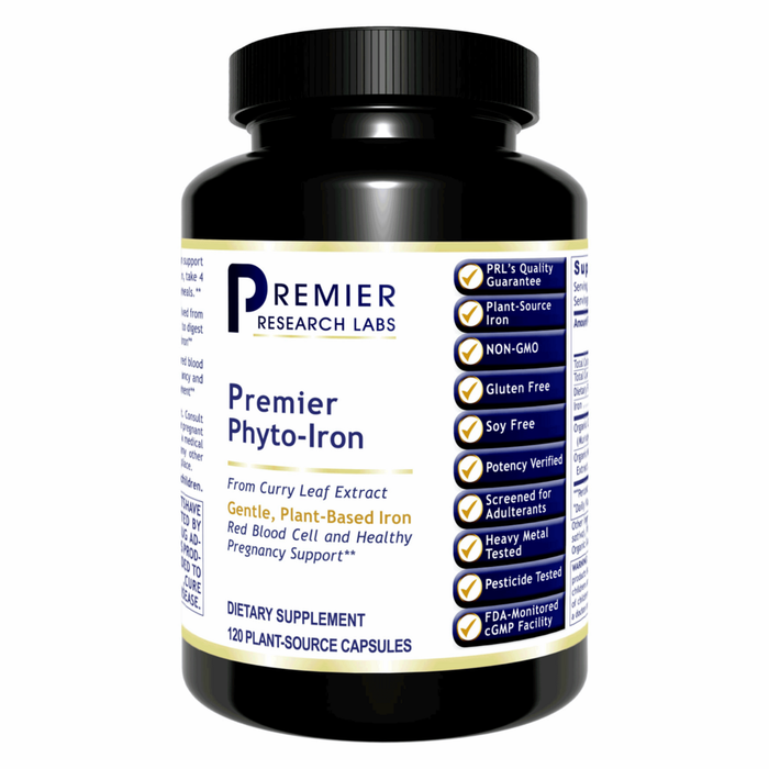 Premier Research Labs Premier Phyto-Iron, 120 capsules, front of bottle