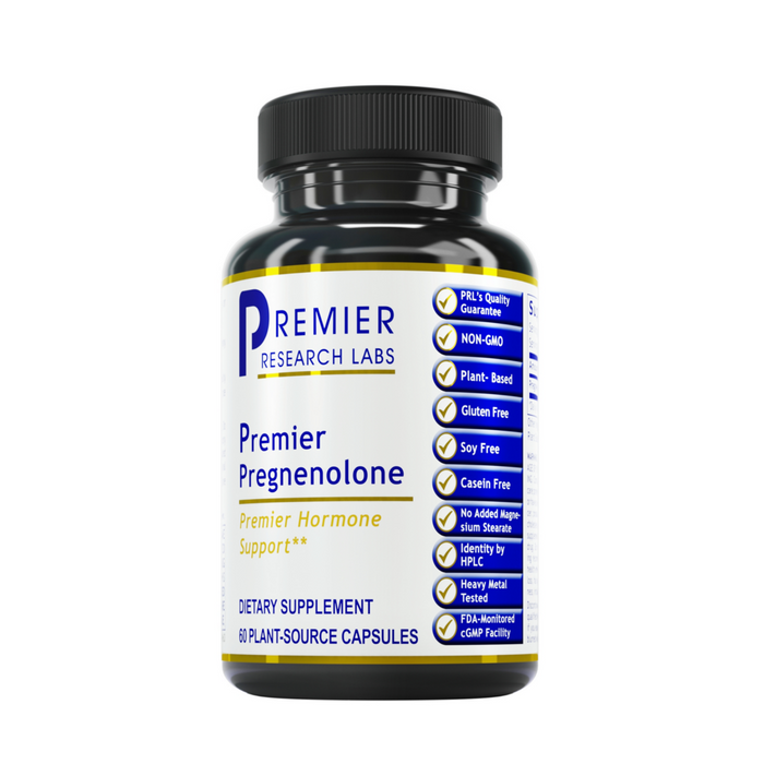 Premier Research Labs Premier Pregnenolone 100 mg, 60 capsules, front of bottle