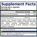Professional Botanicals Relax One 60 capsules supplement facts label