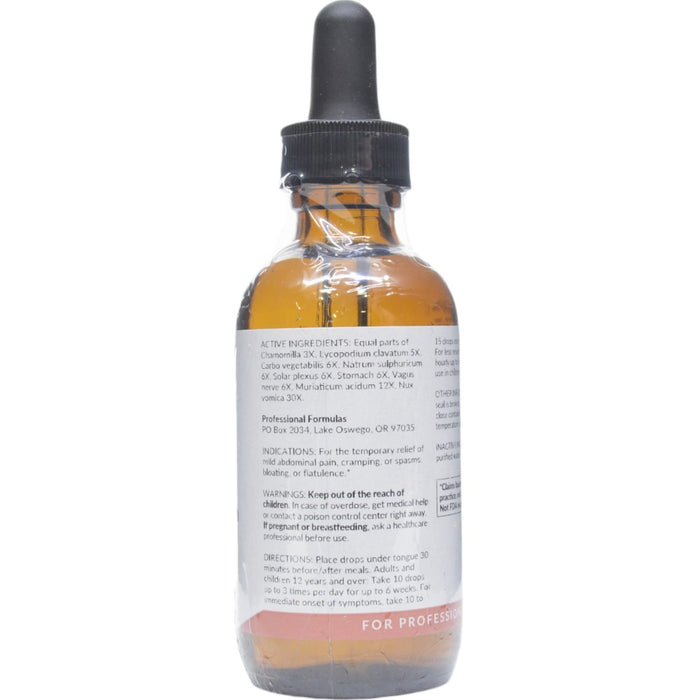 Professional Formulas Abdominal Pain Drops 2 oz active ingredients label