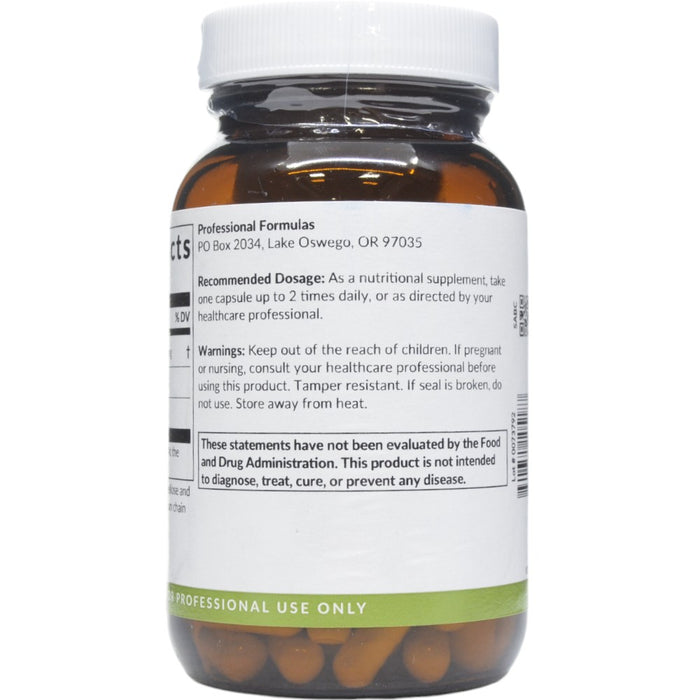 Professional Formulas Acidophilus-Bifidus High Potency 60 capsules suggested use label