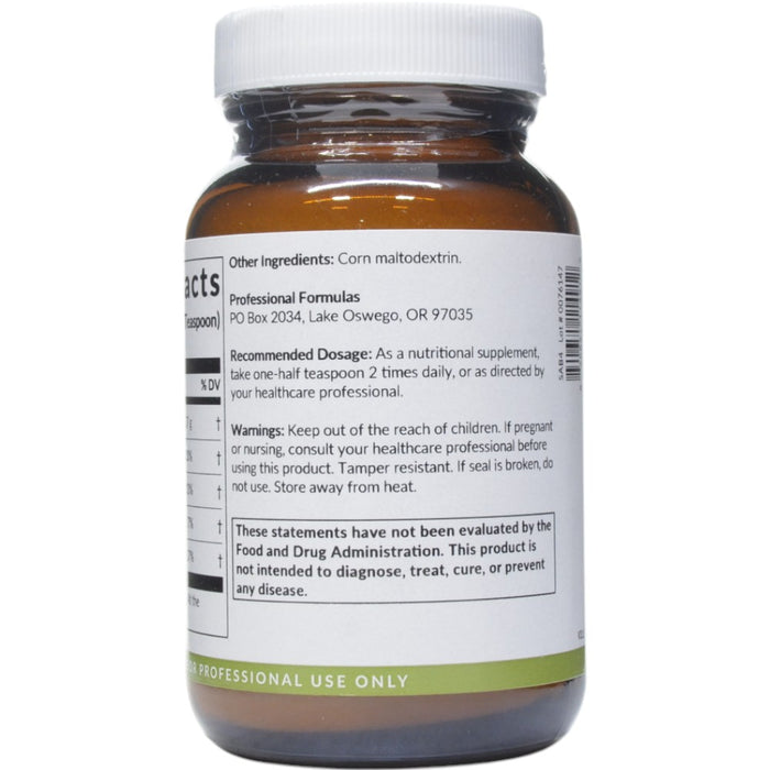 Professional Formulas Acidophilus/Bifidus Plus Concentrate 2 oz suggested use label