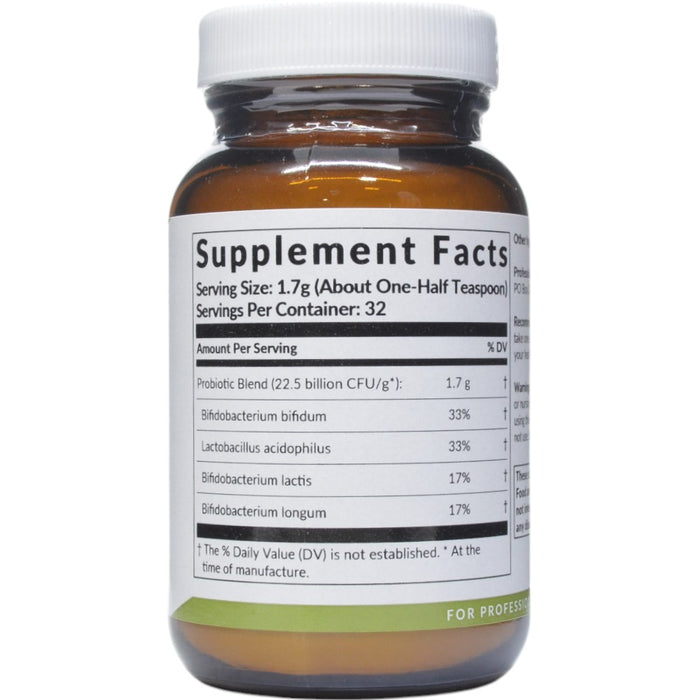 Professional Formulas Acidophilus/Bifidus Plus Concentrate 2 oz supplement facts label