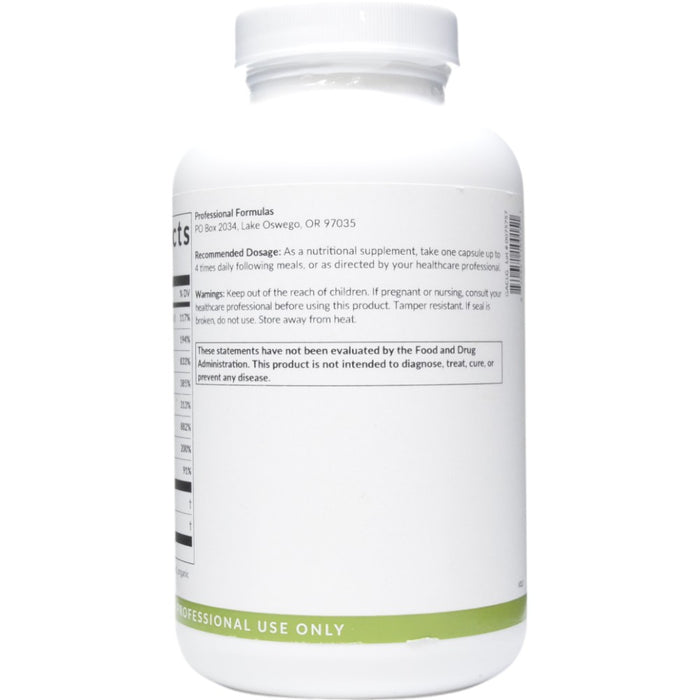 Professional Formulas Adrenal Complex 180 capsules suggested use label